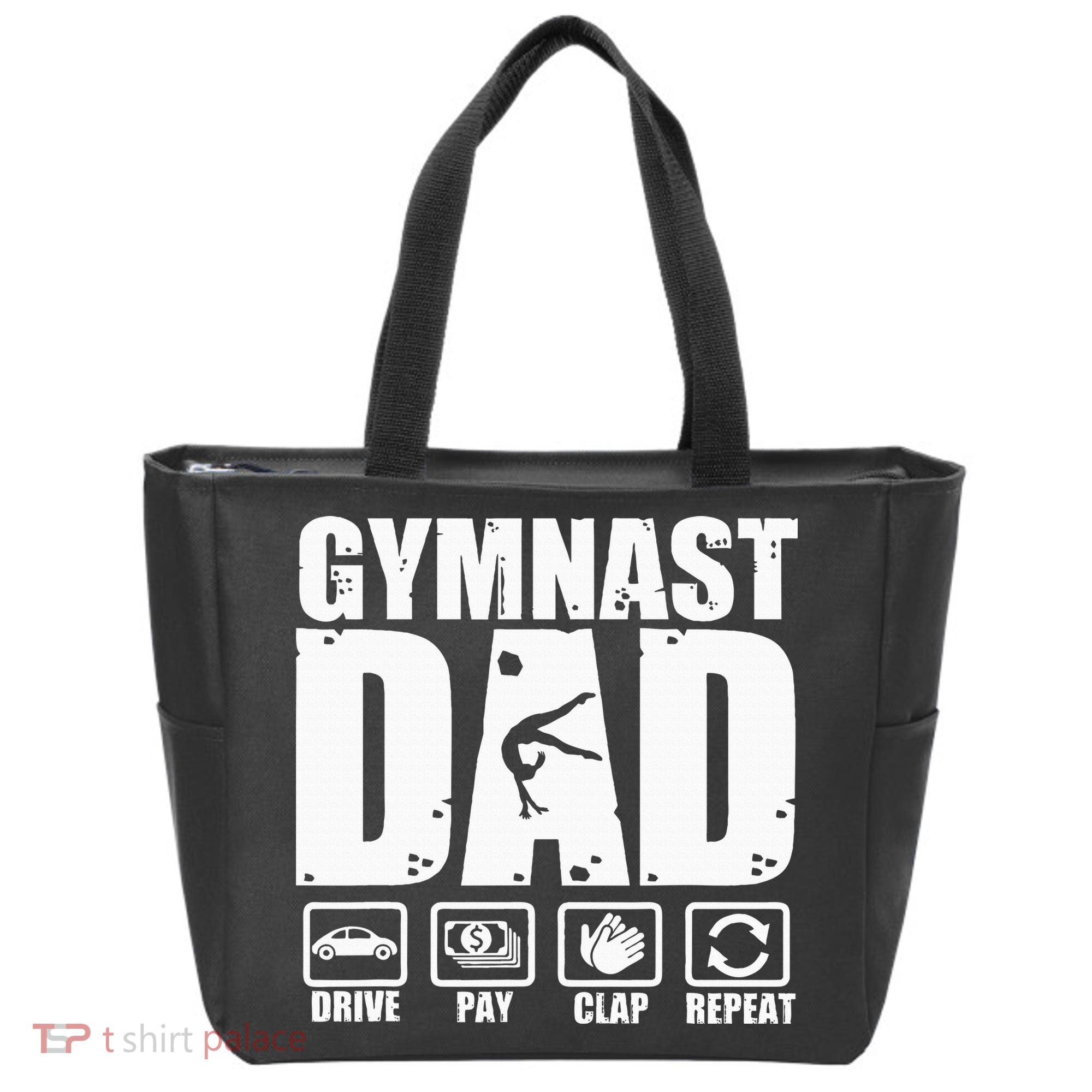 Gymnast Dad Proud Gymnastics Father Humor Tote Bag