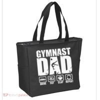 Gymnast Dad Proud Gymnastics Father Humor Tote Bag thumb 2