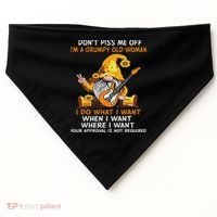 Gnome DonT Piss Me Off IM A Grumpy Old Woman I Do What USA-Made Doggie Bandana thumb 0