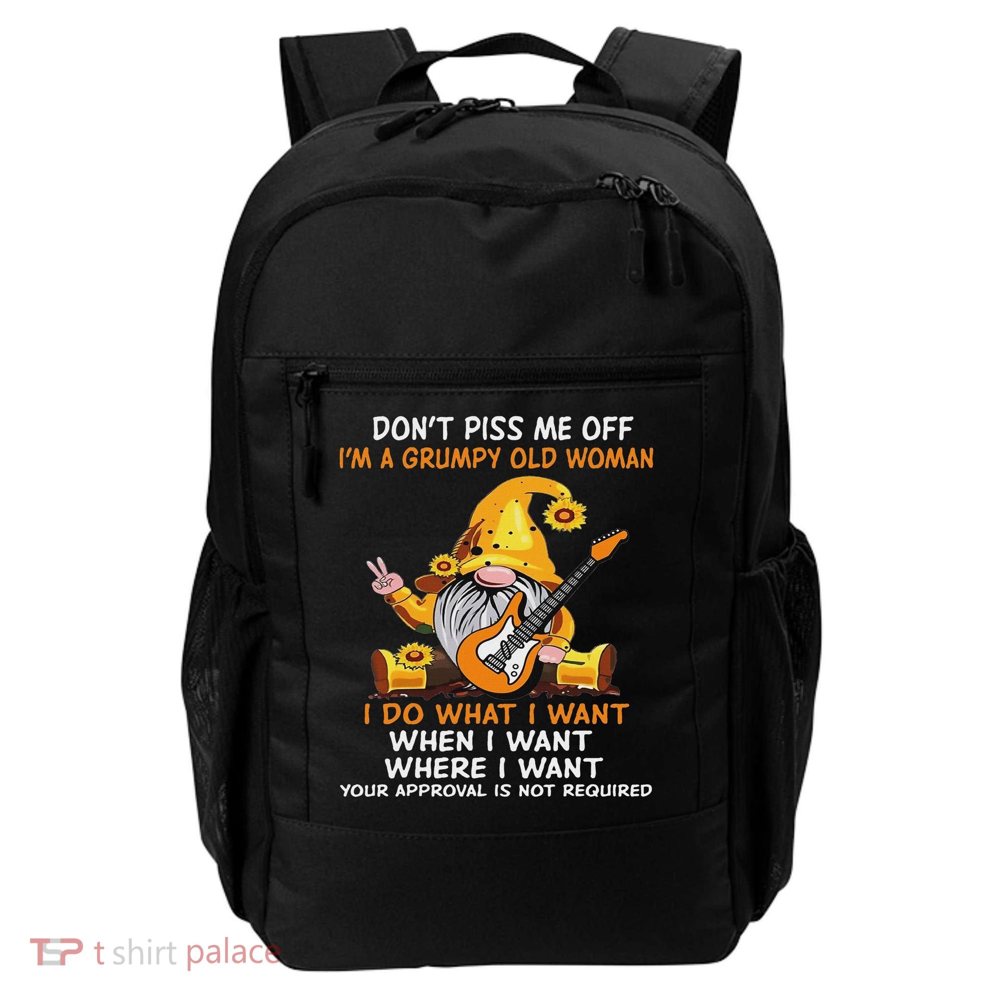 Gnome DonT Piss Me Off IM A Grumpy Old Woman I Do What Backpack