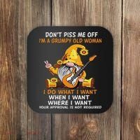 Gnome DonT Piss Me Off IM A Grumpy Old Woman I Do What Coaster thumb 0