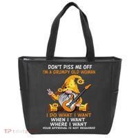 Gnome DonT Piss Me Off IM A Grumpy Old Woman I Do What Tote Bag thumb 0