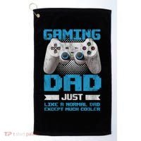 Gaming Dad Papa Daddy Dad Fatherhood Fathers Day Cool Gift Golf Towel thumb 0