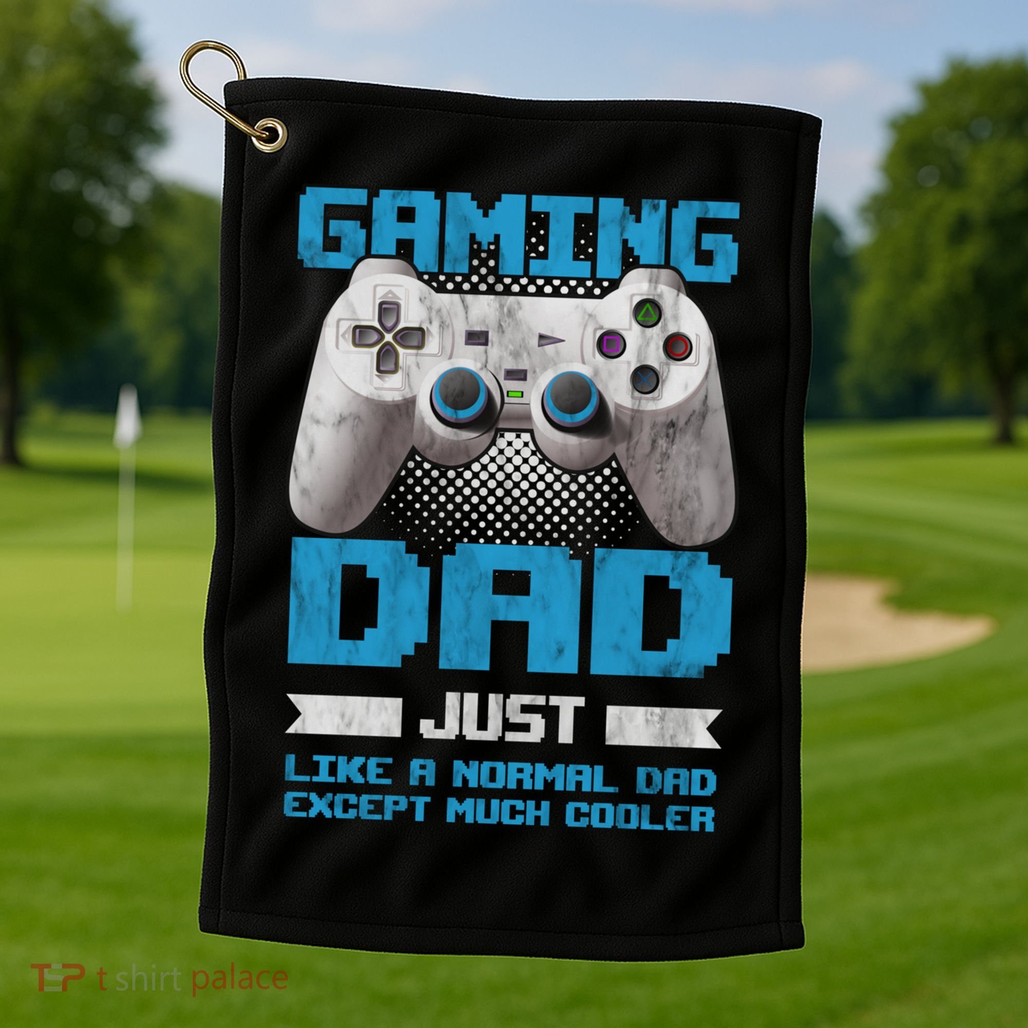 Gaming Dad Papa Daddy Dad Fatherhood Fathers Day Cool Gift Golf Towel
