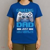 Gaming Dad Papa Daddy Dad Fatherhood Fathers Day Cool Gift T-Shirt thumb 4