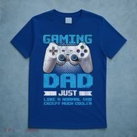 Gaming Dad Papa Daddy Dad Fatherhood Fathers Day Cool Gift T-Shirt thumb 5