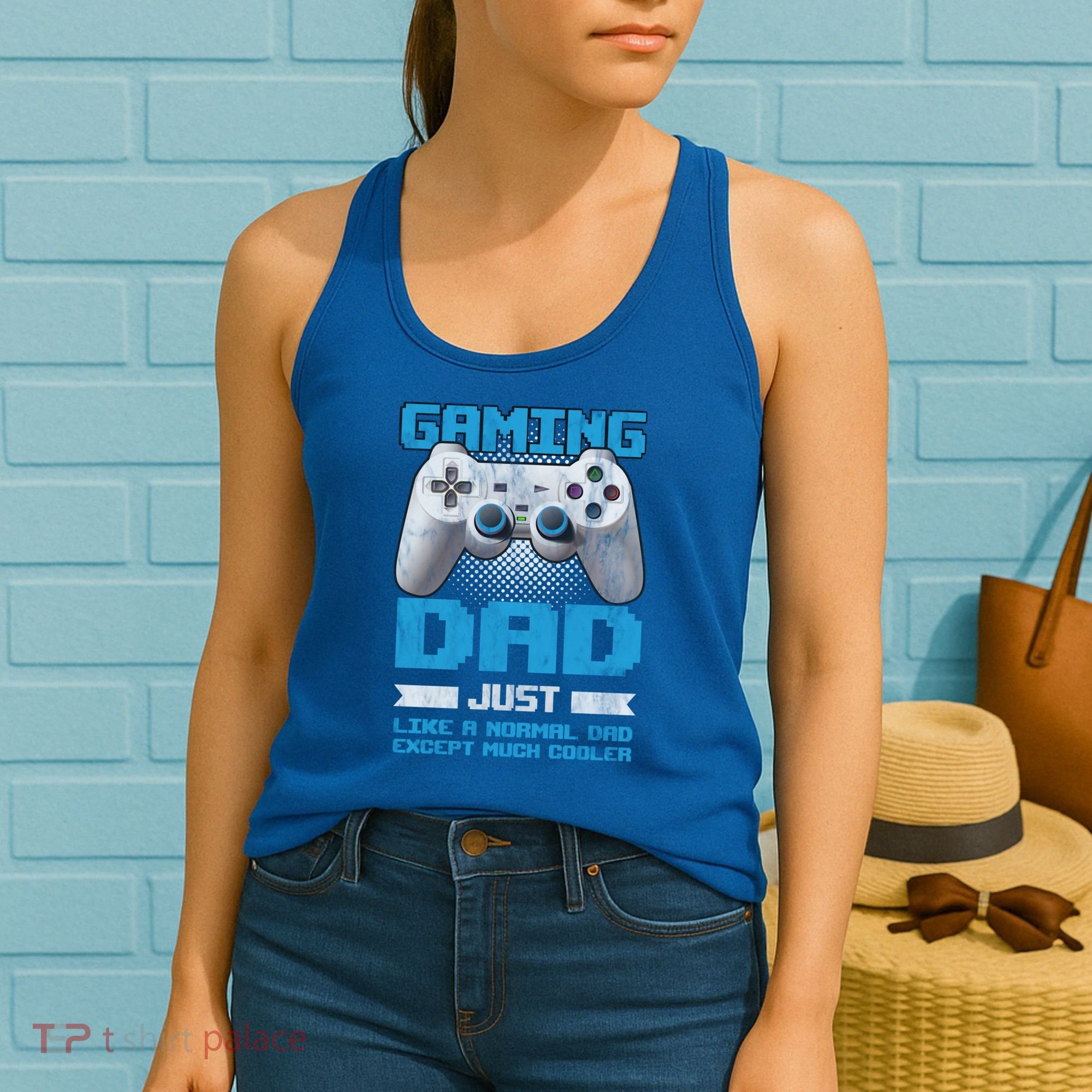 Gaming Dad Papa Daddy Dad Fatherhood Fathers Day Cool Gift Women's Tank Top