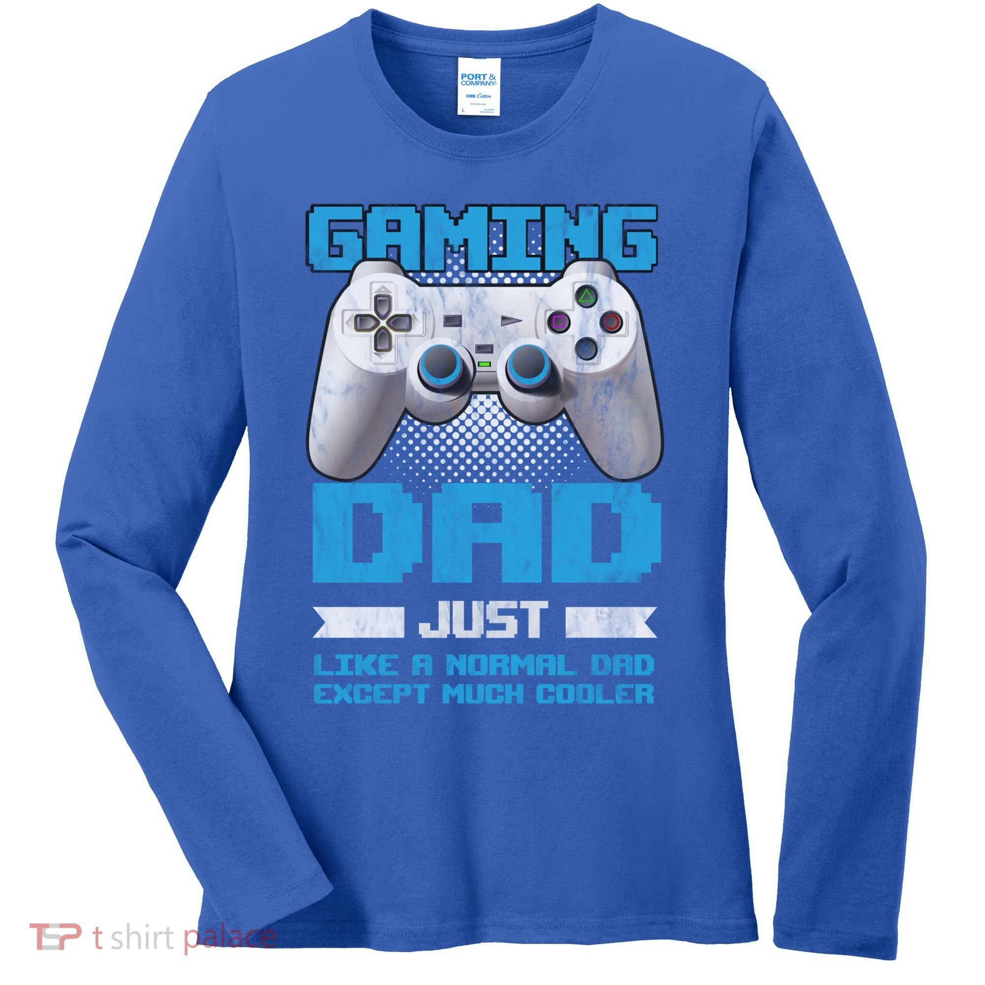 Gaming Dad Papa Daddy Dad Fatherhood Fathers Day Cool Gift Women's Long Sleeve Shirt