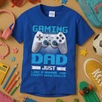 Gaming Dad Papa Daddy Dad Fatherhood Fathers Day Cool Gift Kids T-Shirt thumb 3