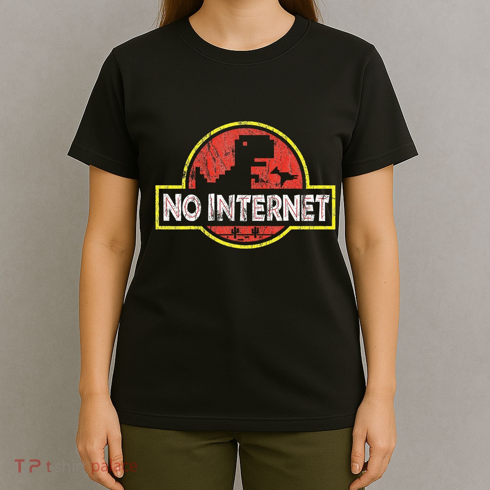 Geeky Dinosaur Pixel Art Nerdy Computer Programming Geeks T-Shirt
