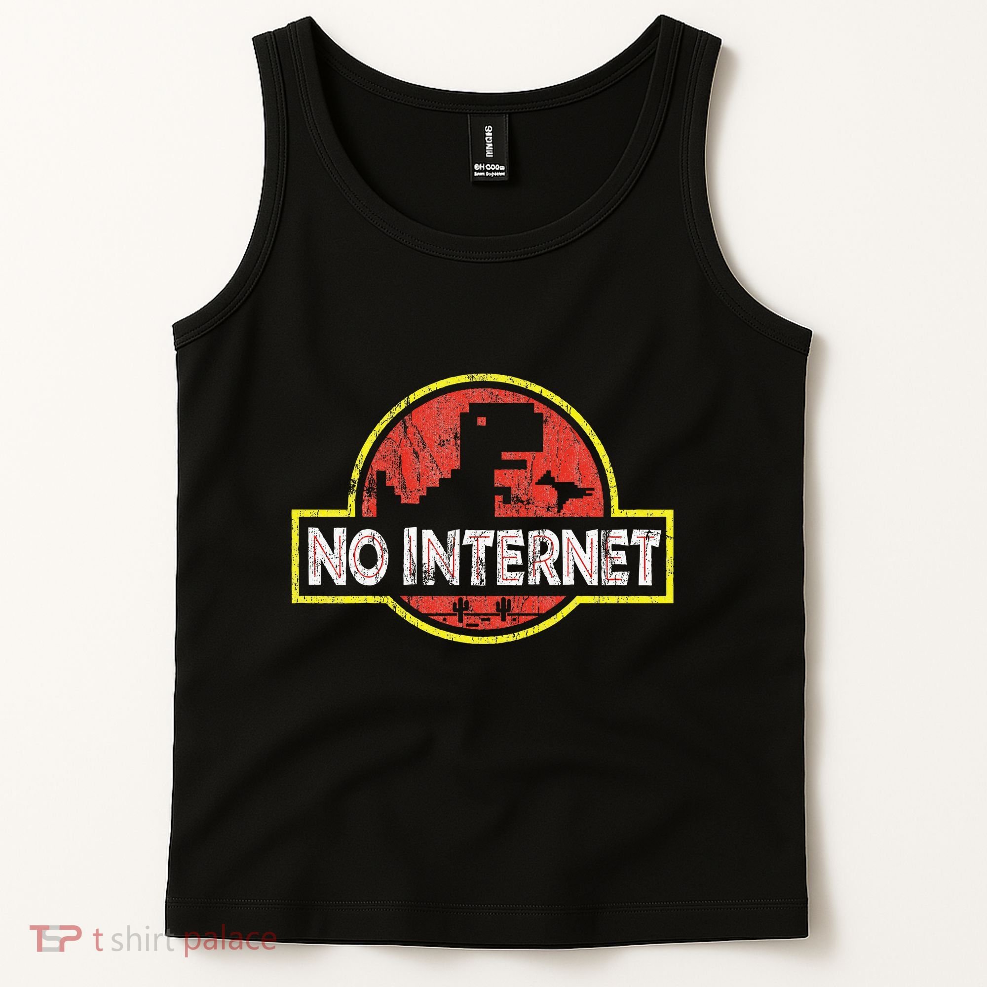 Geeky Dinosaur Pixel Art Nerdy Computer Programming Geeks Tank Top