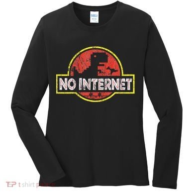 Geeky Dinosaur Pixel Art Nerdy Computer Programming Geeks Women's Long Sleeve Shirt