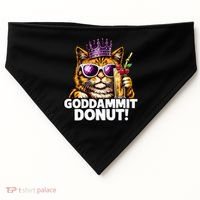 Goddammit Donut Princess Cat Meme Funny USA-Made Doggie Bandana thumb 0