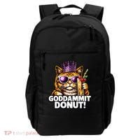 Goddammit Donut Princess Cat Meme Funny Backpack thumb 0