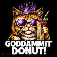 Goddammit Donut Princess Cat Meme Funny Women's Hoodie thumb 2