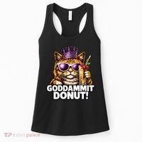 Goddammit Donut Princess Cat Meme Funny Women's Tank Top thumb 0