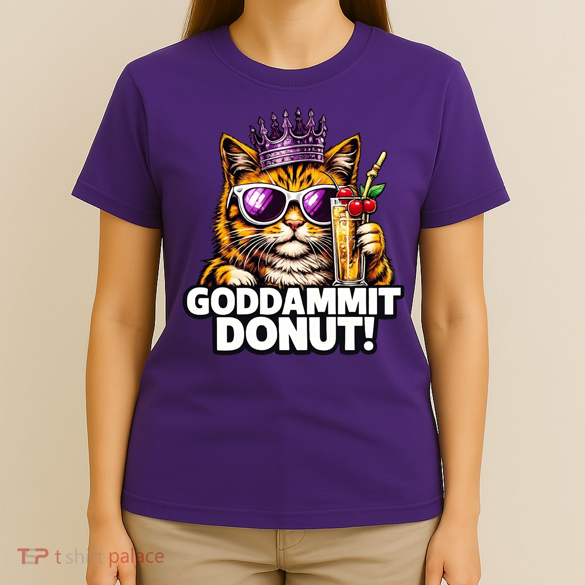 Goddammit Donut Princess Cat Meme Funny T-Shirt
