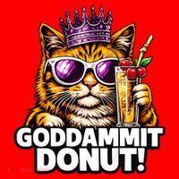 Goddammit Donut Princess Cat Meme Funny Santa Hat thumb 1