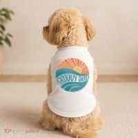 Groovy Dad Retro Sunset Gift Doggie Tank thumb 2