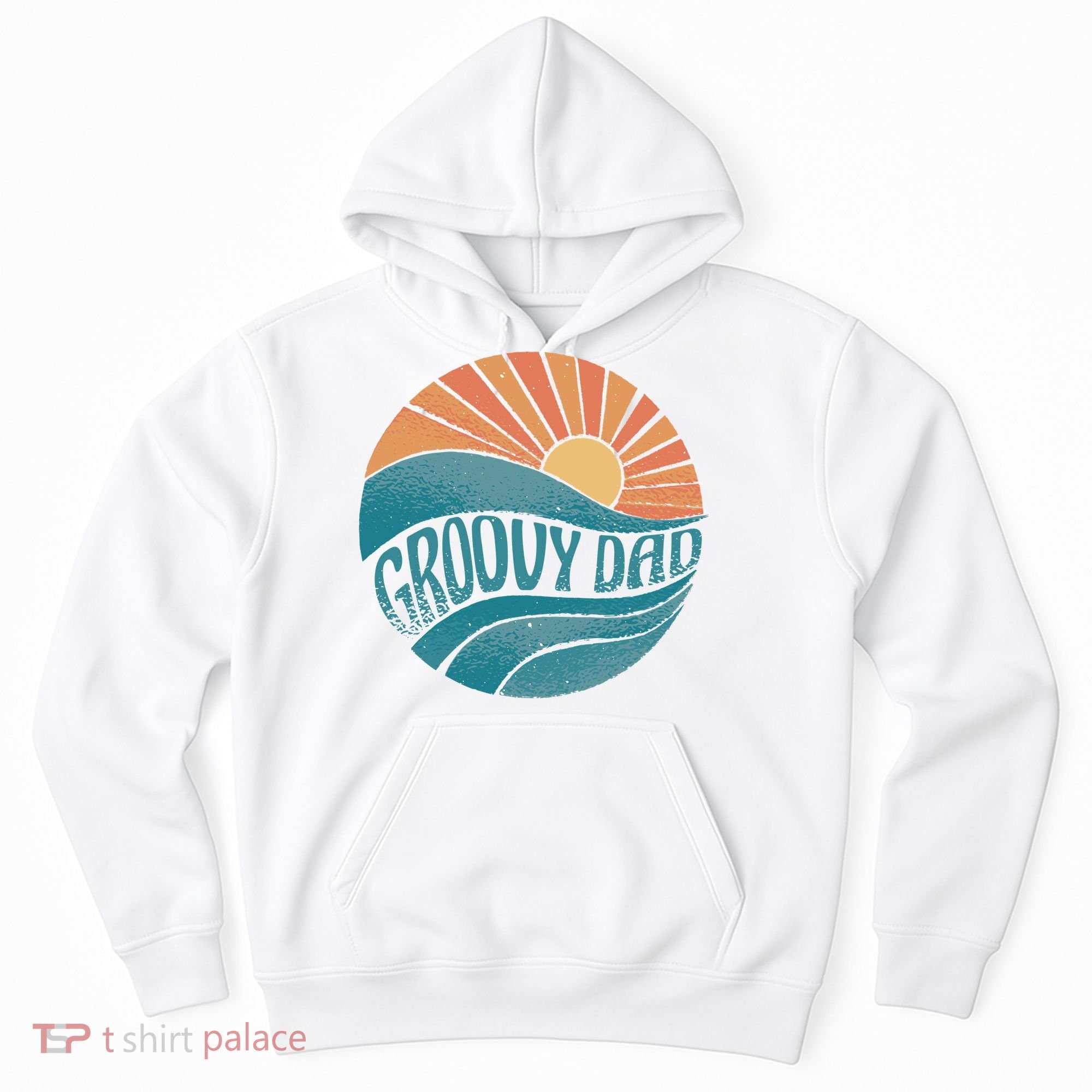 Groovy Dad Retro Sunset Gift Hoodie