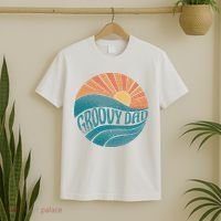 Groovy Dad Retro Sunset Gift T-Shirt thumb 2