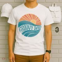 Groovy Dad Retro Sunset Gift T-Shirt thumb 6