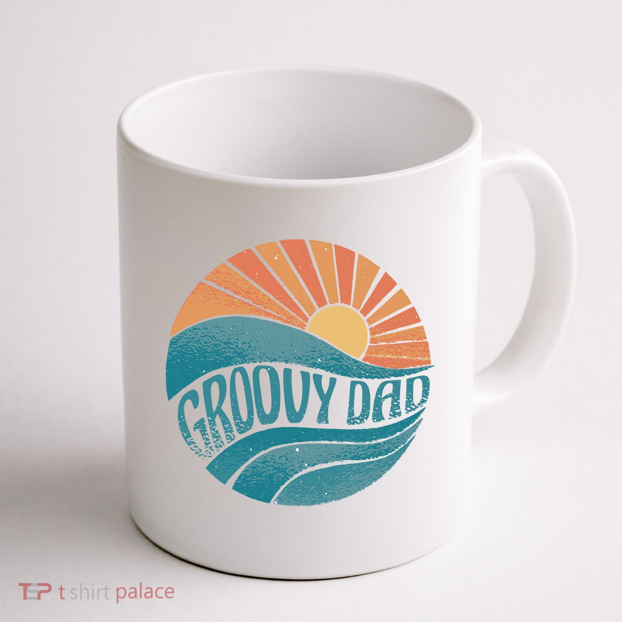 Groovy Dad Retro Sunset Gift Coffee Mug
