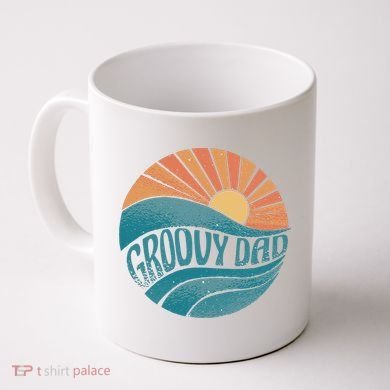 Groovy Dad Retro Sunset Gift Coffee Mug