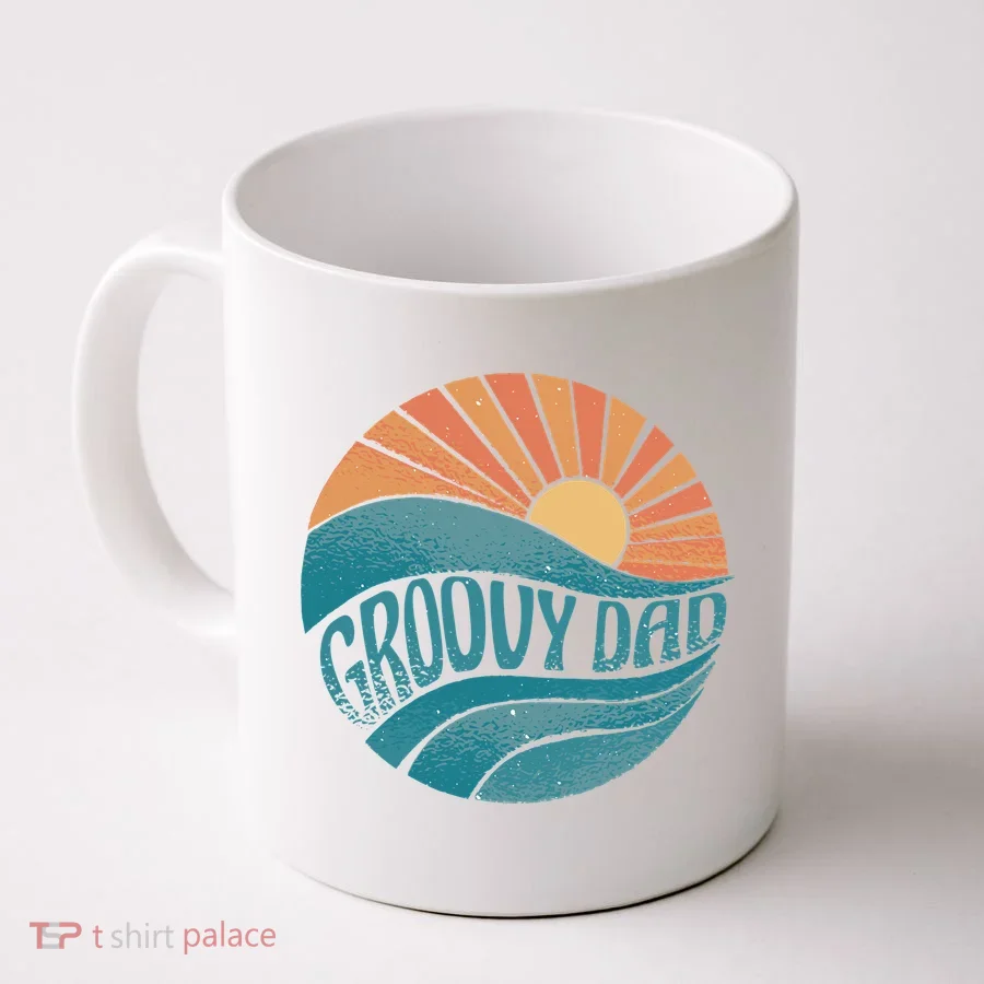 Groovy Dad Retro Sunset Gift Coffee Mug