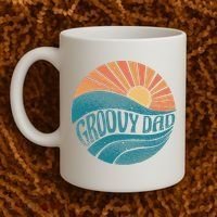 Groovy Dad Retro Sunset Gift Coffee Mug thumb 2