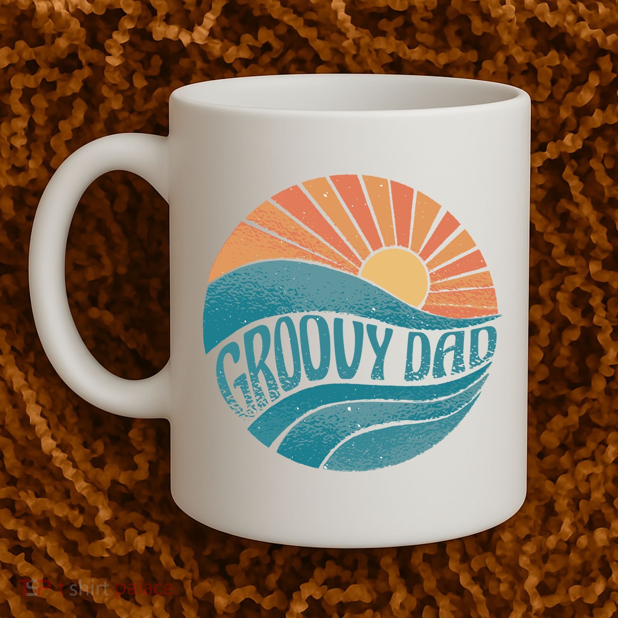 Groovy Dad Retro Sunset Gift Coffee Mug