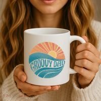 Groovy Dad Retro Sunset Gift Coffee Mug thumb 3