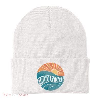 Groovy Dad Retro Sunset Gift Beanie