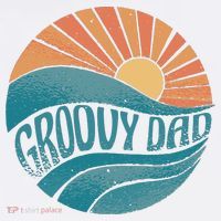 Groovy Dad Retro Sunset Gift Ornament thumb 1