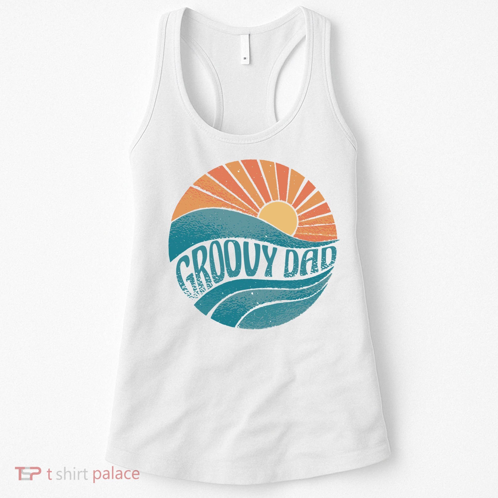 Groovy Dad Retro Sunset Gift Women's Tank Top