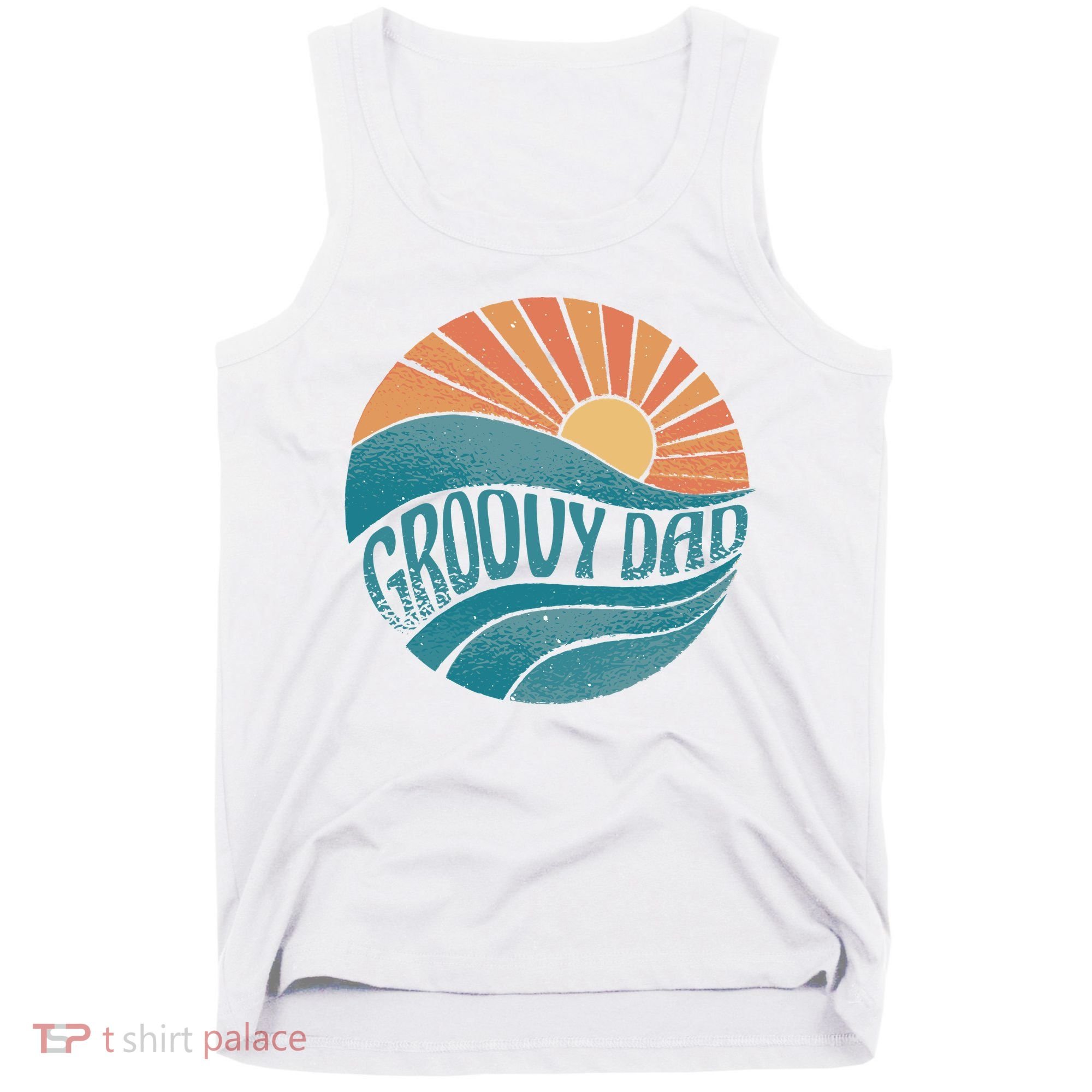 Groovy Dad Retro Sunset Gift Tank Top