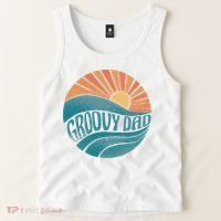 Groovy Dad Retro Sunset Gift Tank Top thumb 2