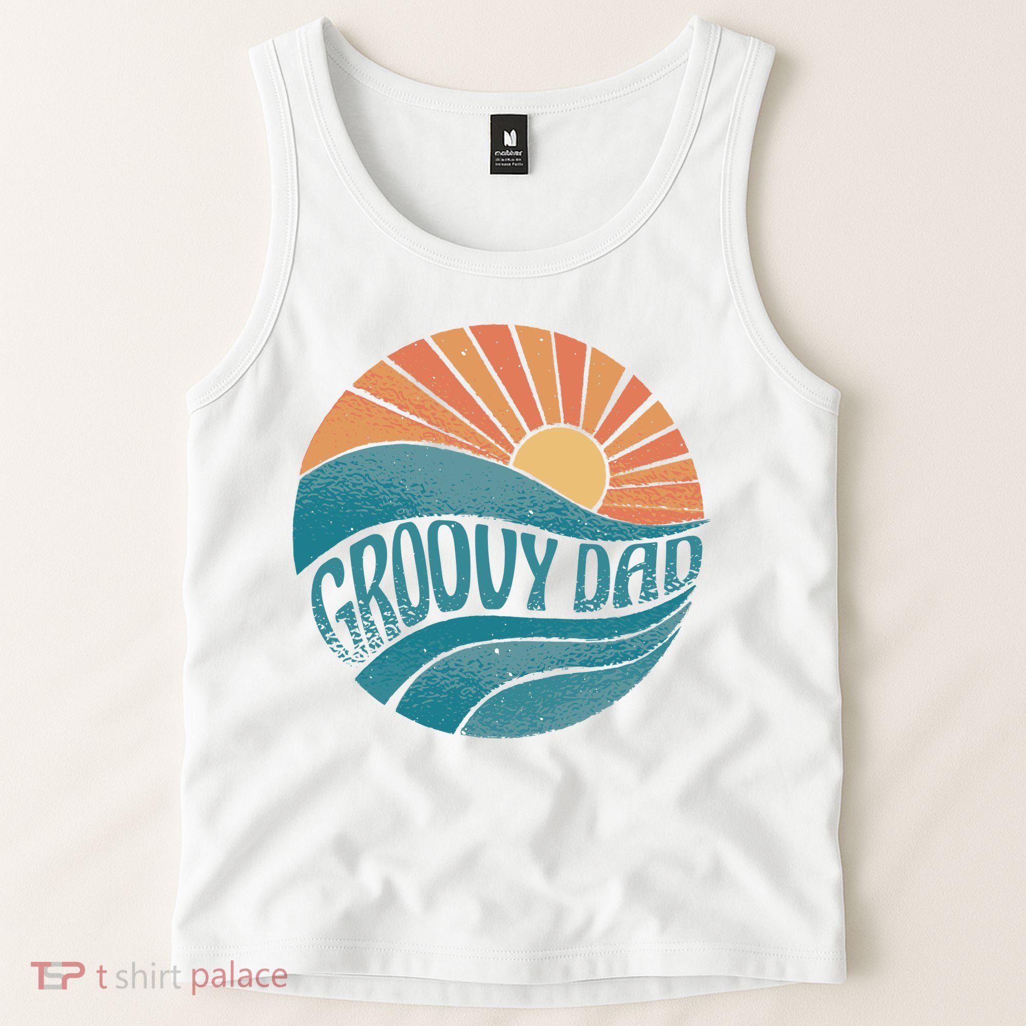 Groovy Dad Retro Sunset Gift Tank Top