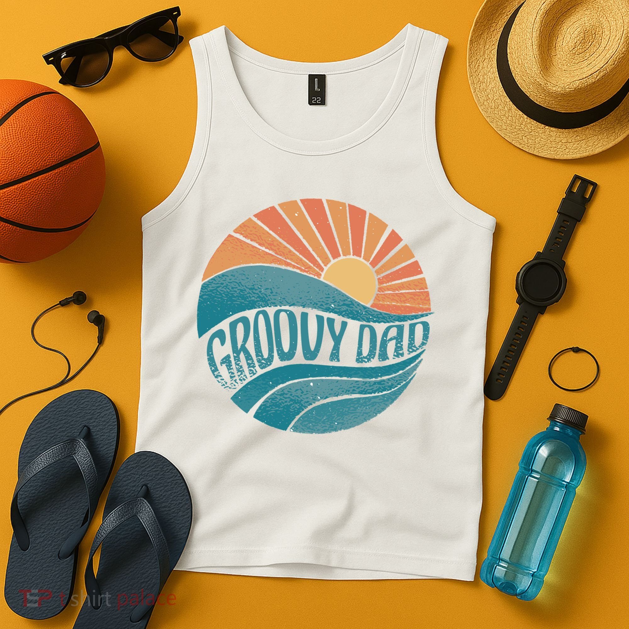 Groovy Dad Retro Sunset Gift Tank Top