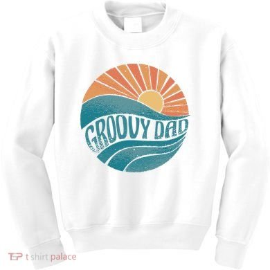 Groovy Dad Retro Sunset Gift Kids Sweatshirt