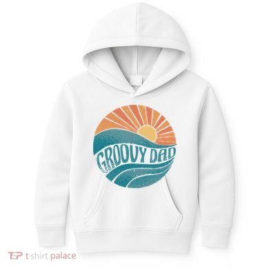 Groovy Dad Retro Sunset Gift Kids Hoodie