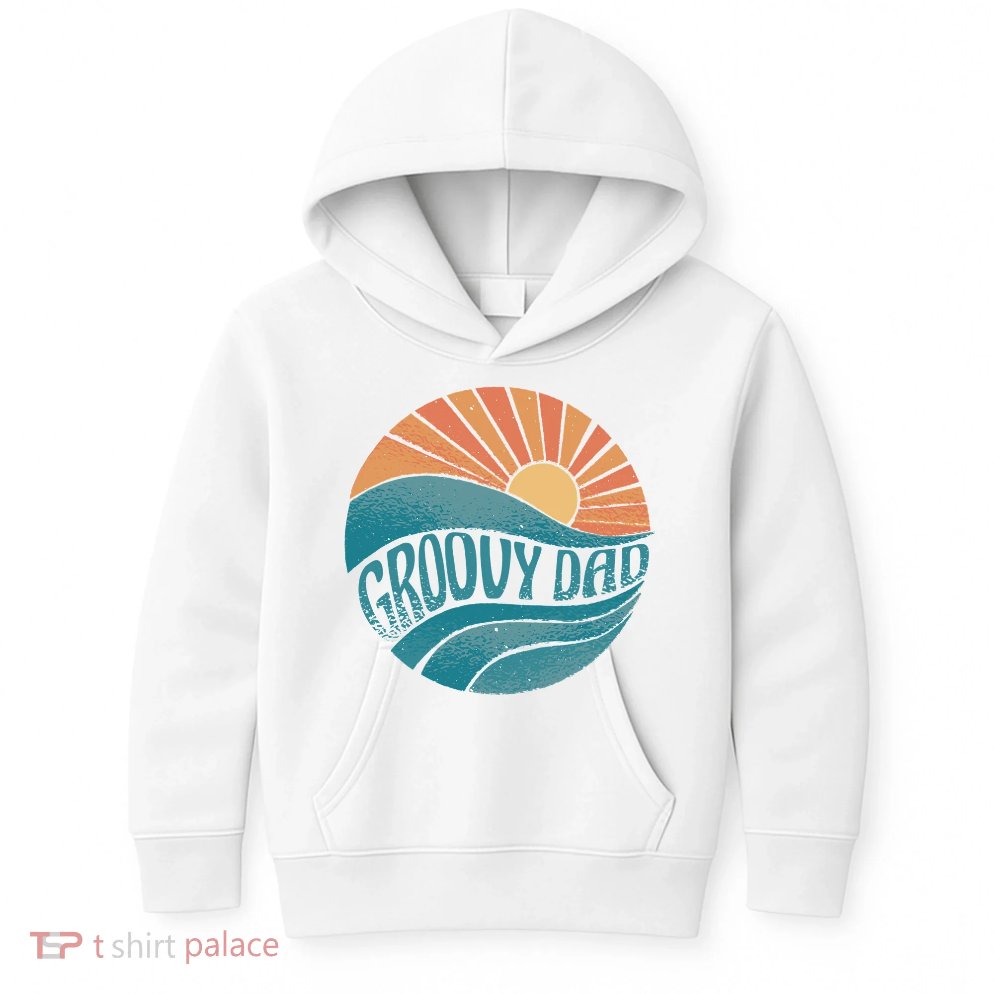 Groovy Dad Retro Sunset Gift Kids Hoodie