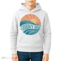 Groovy Dad Retro Sunset Gift Kids Hoodie thumb 4