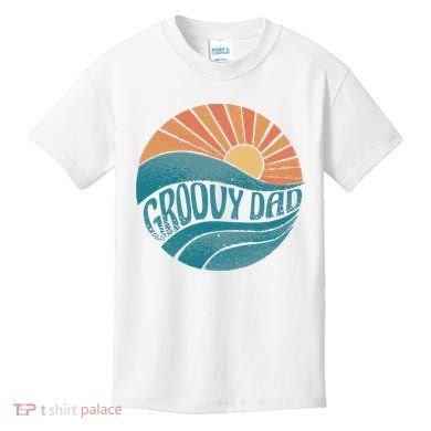 Groovy Dad Retro Sunset Gift Kids T-Shirt