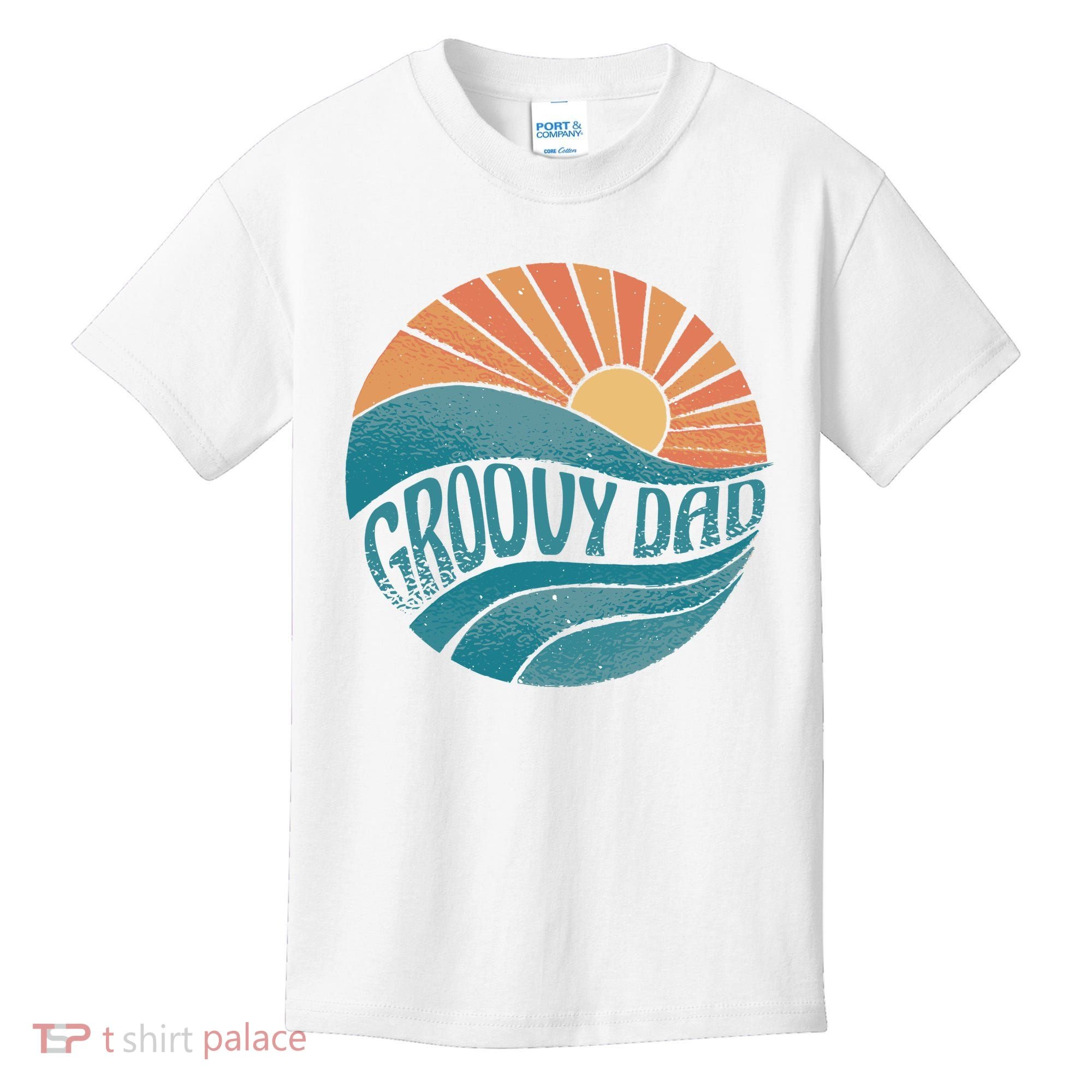 Groovy Dad Retro Sunset Gift Kids T-Shirt