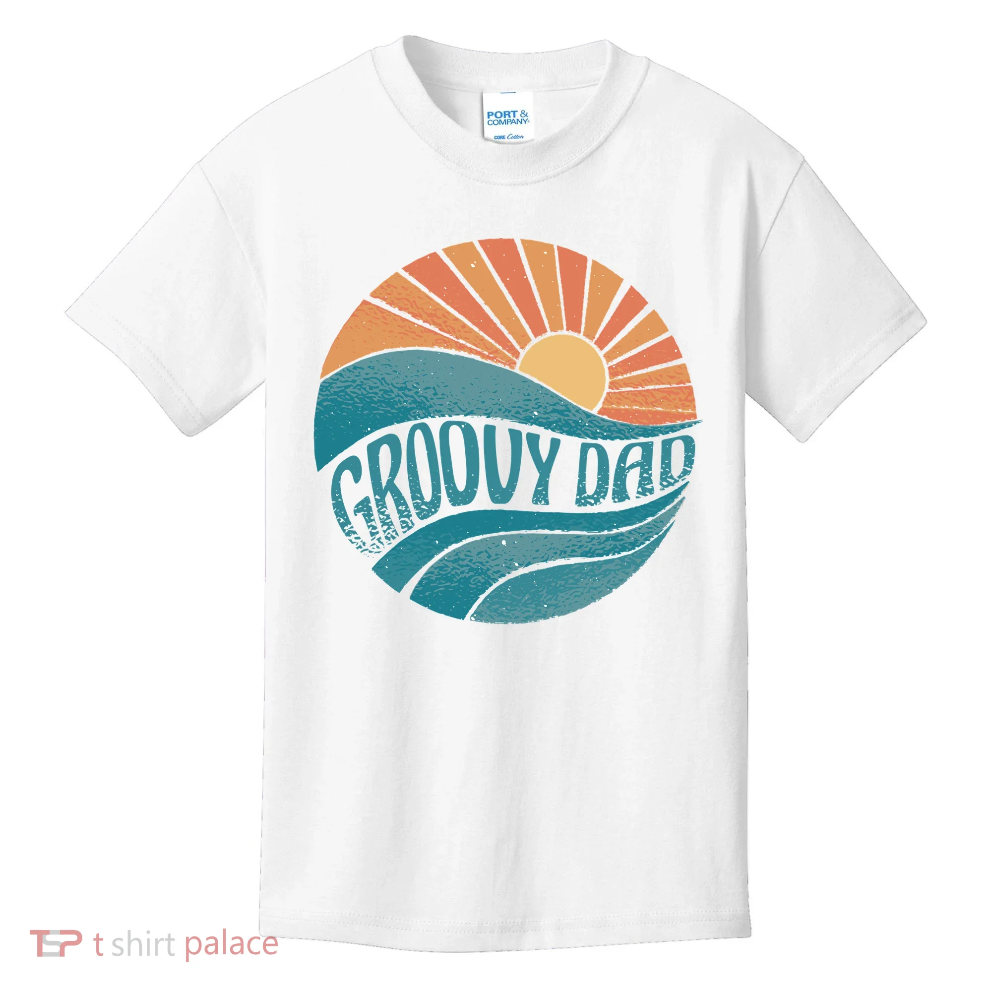Groovy Dad Retro Sunset Gift Kids T-Shirt