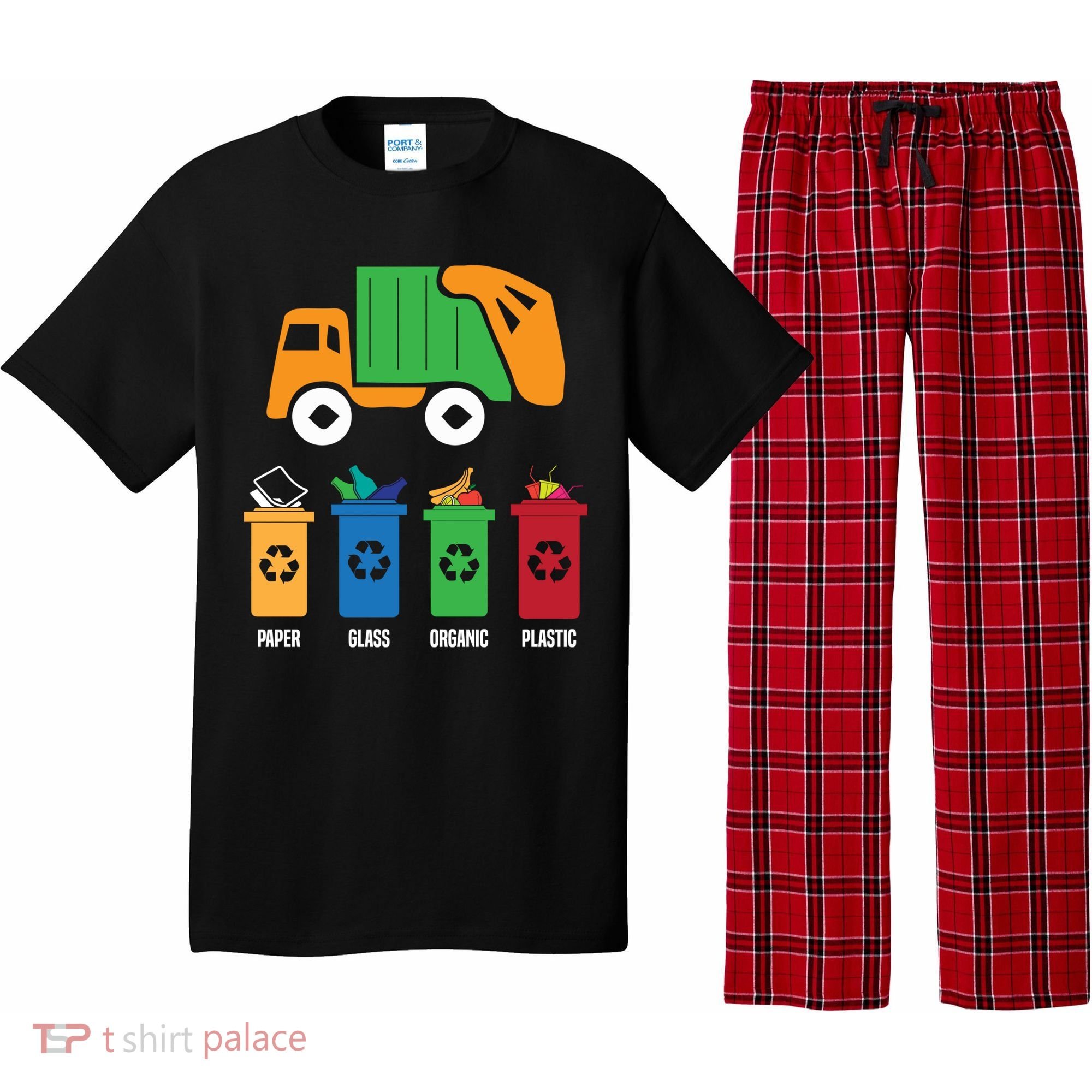 Garbage Day Recycling Truck Pajama Set