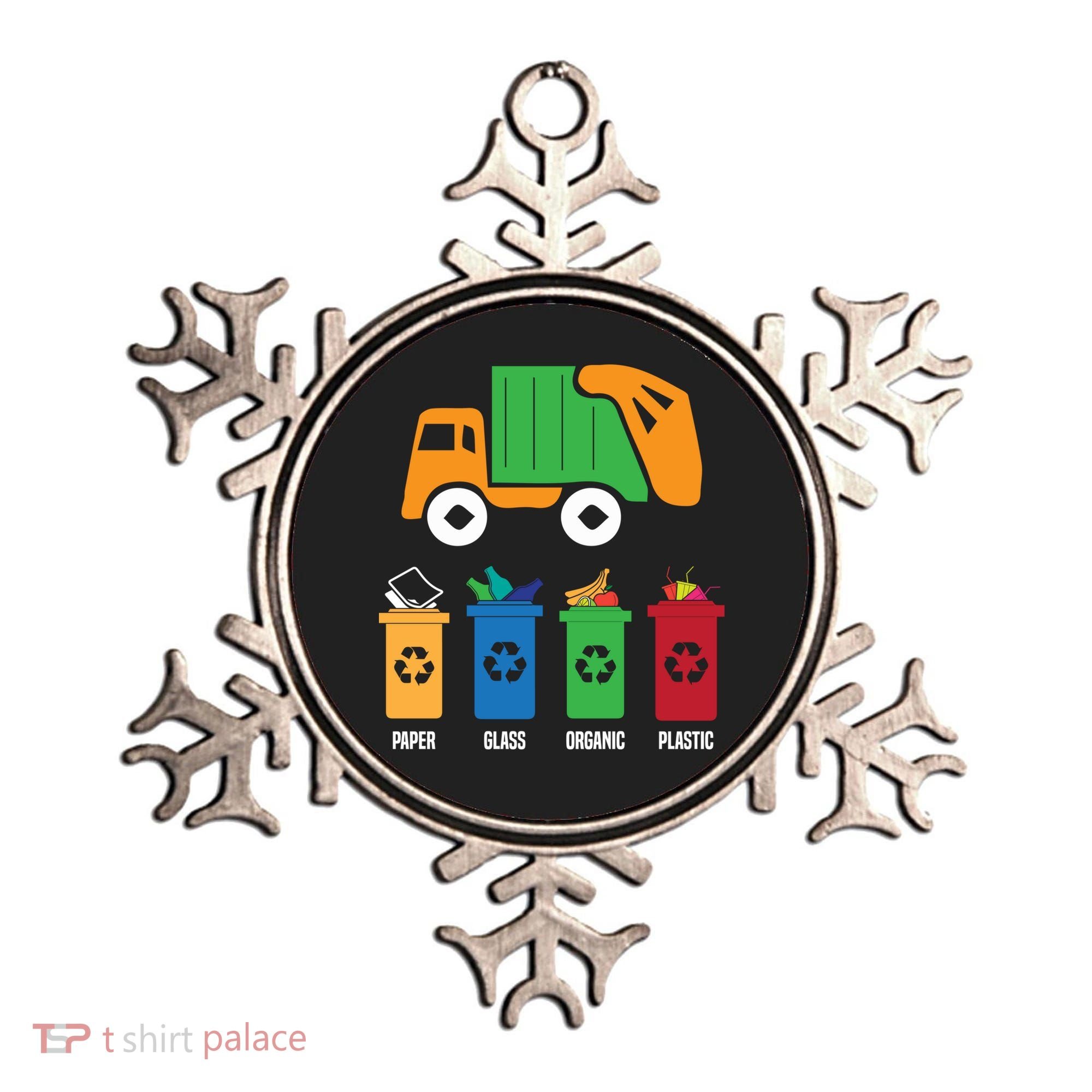Garbage Day Recycling Truck Ornament