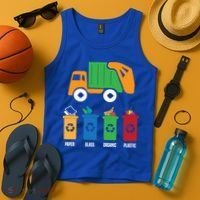 Garbage Day Recycling Truck Tank Top thumb 4