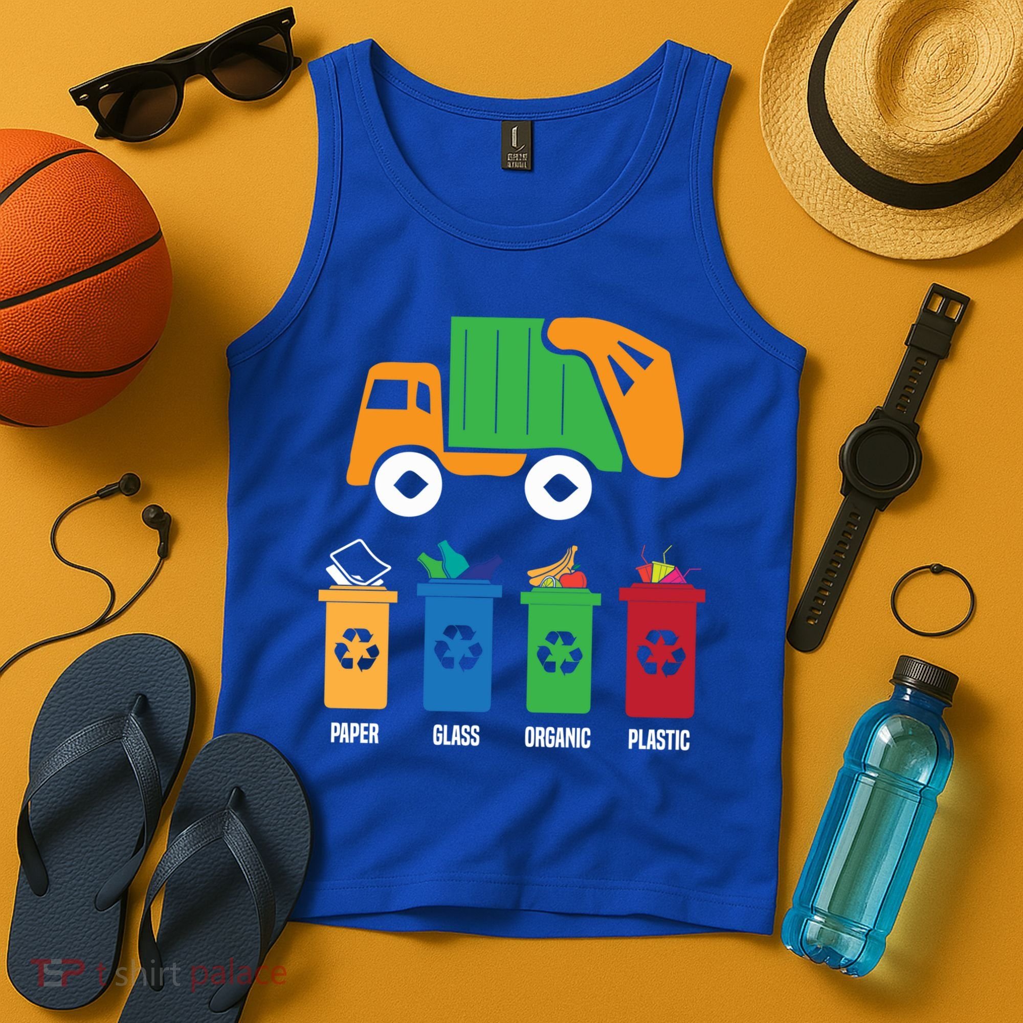 Garbage Day Recycling Truck Tank Top